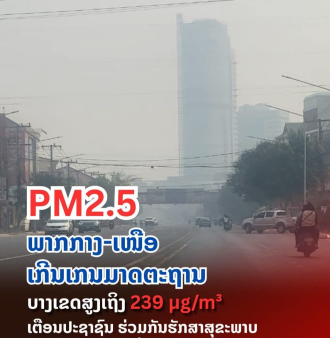 Air Quality Alert: PM2.5 Levels Exceed Safety Standards Across Northern and Central Laos